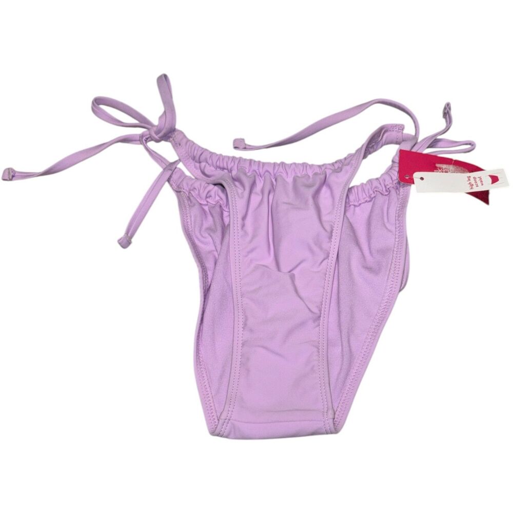 Lavender Side Tie Bikini Bottom Women's Size Small Adjustable Swim Bottom NWT